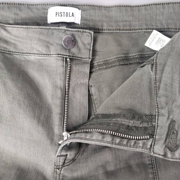 Pistola Skinny Cargo‎ Zipper Ankle Stretch Pants Olive Green Size 32 Streetwear - Picture 6 of 10